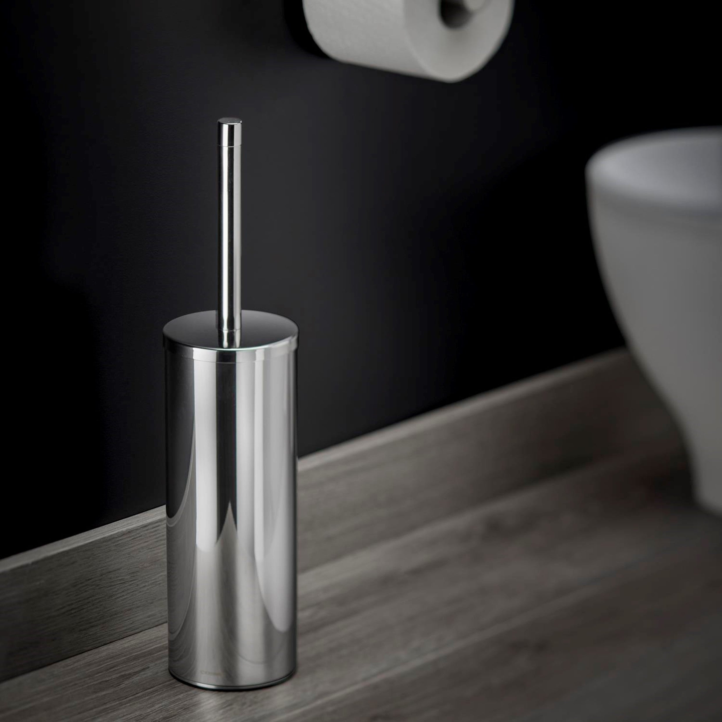 COSMIC Logic Brosse WC au design élégant Fabriquée en acier inoxydable. Porte-brosses de sol pour la salle de bain - 3