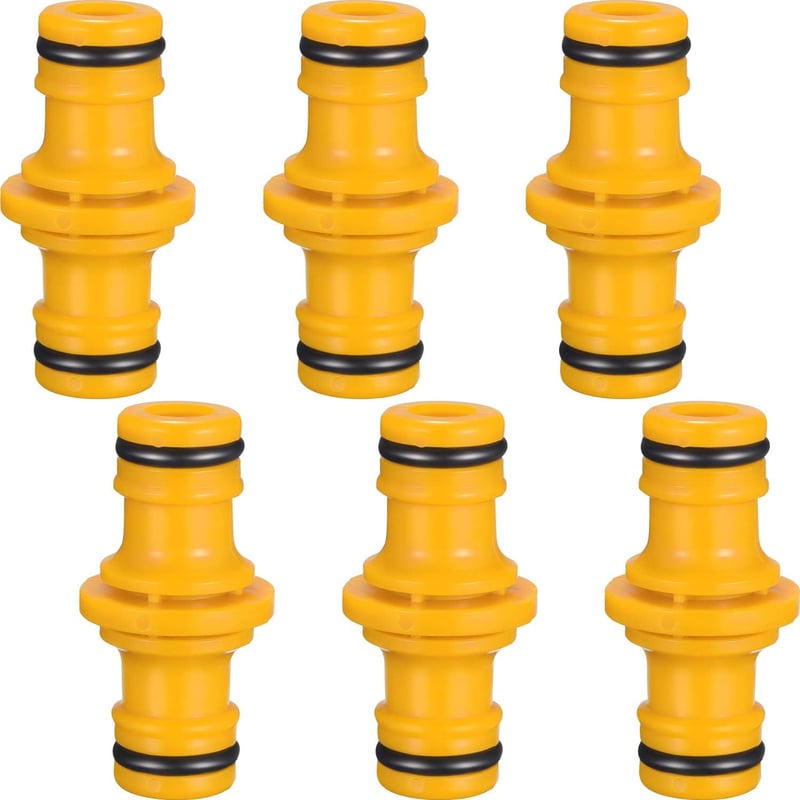 sztuk podwójnych męskich złączek do węży ogrodowych do łączenia rur (żółte)