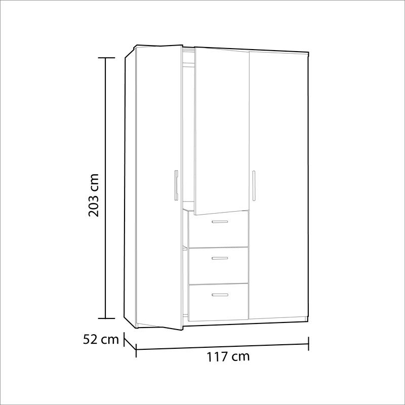 Armoire Ward 3 portes - 5