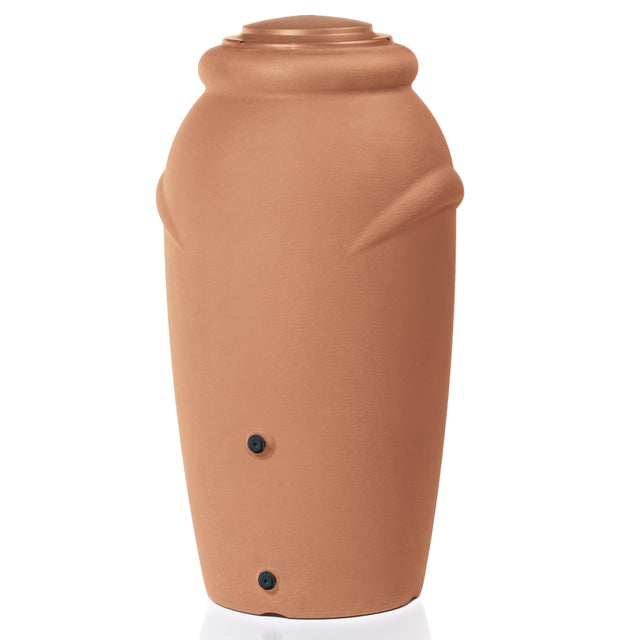 PROSPERPLAST 210L Aquacan Baby barril de plástico para água da chuva na cor terracota 59,6 (comprimento) x 56 (largura) x 118,3 (altura) cm