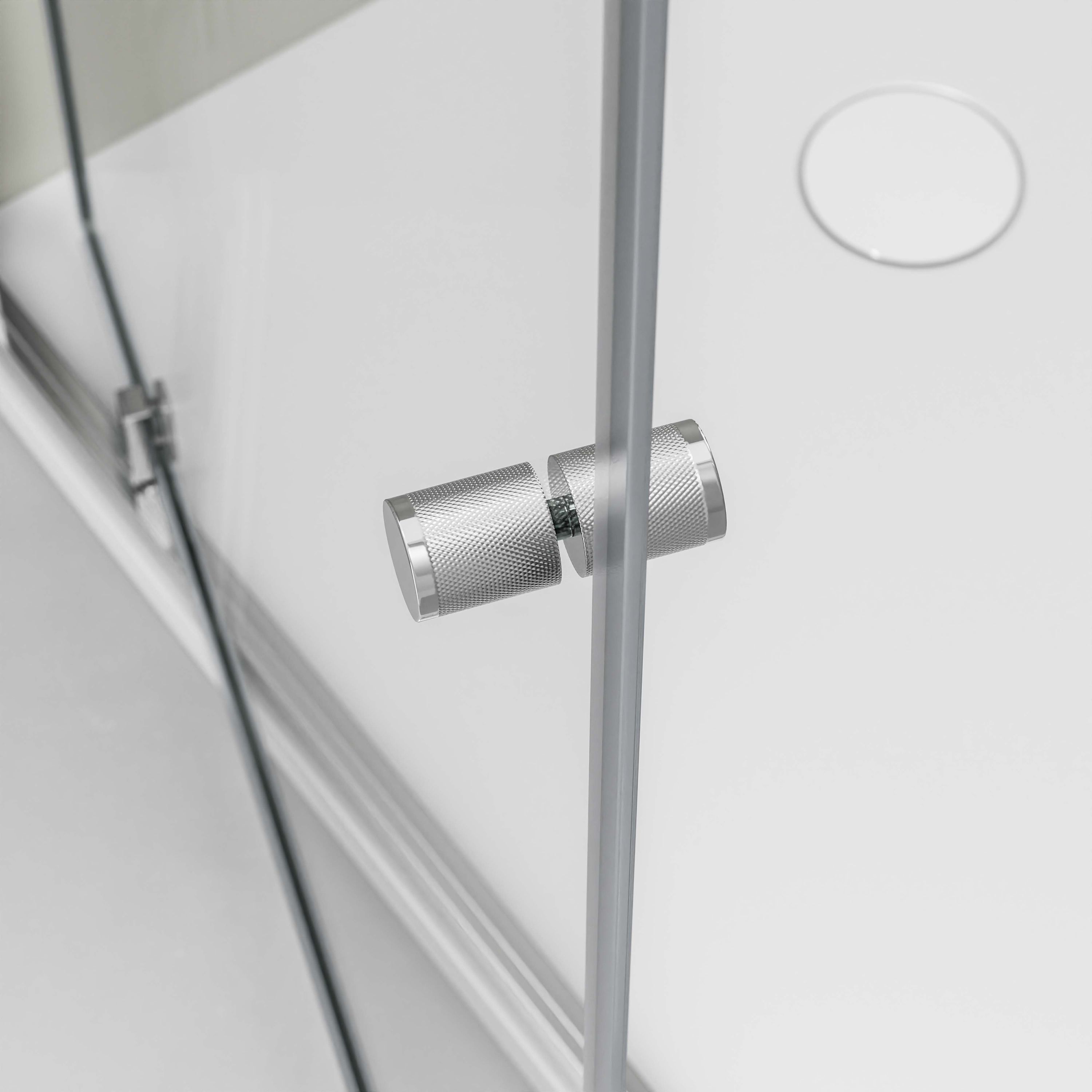 BERNSTEIN - Paroi de douche 90x90cm, profil chrome, verre ESG 6mm, Cabine de douche portes pliantes - NT604 FLEX - 4