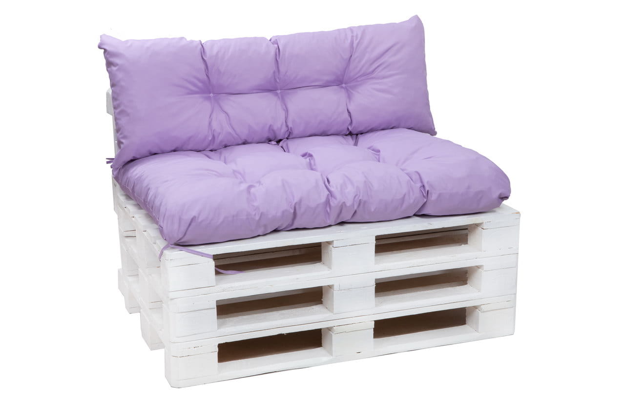 Set cojines para palets 120x50 asiento-respaldo 120x40cm marrón, cojines para sofá de exterior/cojines de jardin con respaldo, colchones para palets