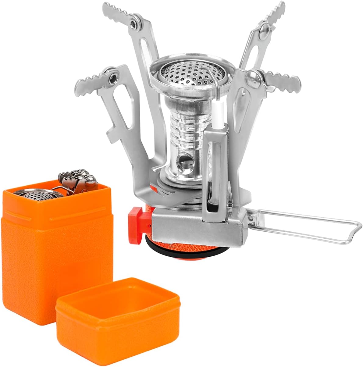 DazSpirit Réchaud De Camping 3900W – Mini Brûleur Pliable Avec Allumage Piézo, Anti-Vent