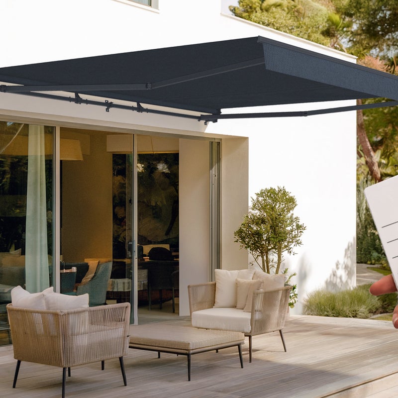 FAZZIO 4x3m szara półkasetowa markiza z napędem elektrycznym