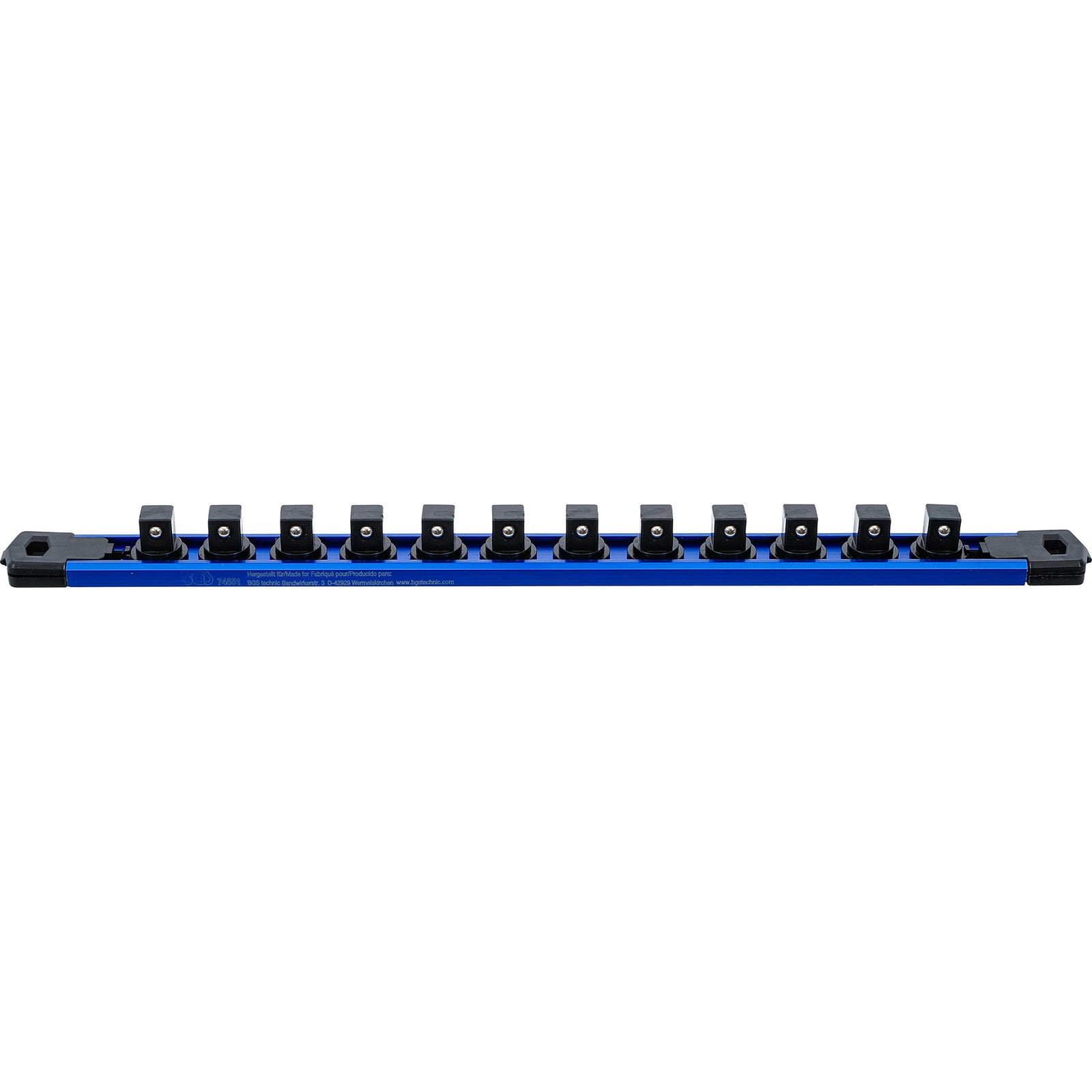 BGS 74551 | Binario di supporto per 12 inserti per chiavi a bussola | magnetico | per azionamento 12,5 mm (1/2")