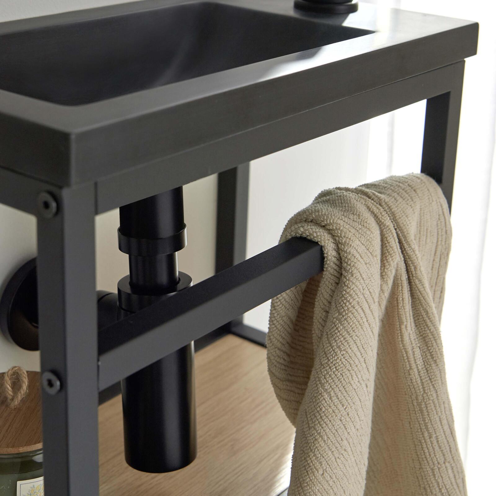 Meuble lave-mains SAO + robinet chromé + miroir - 4