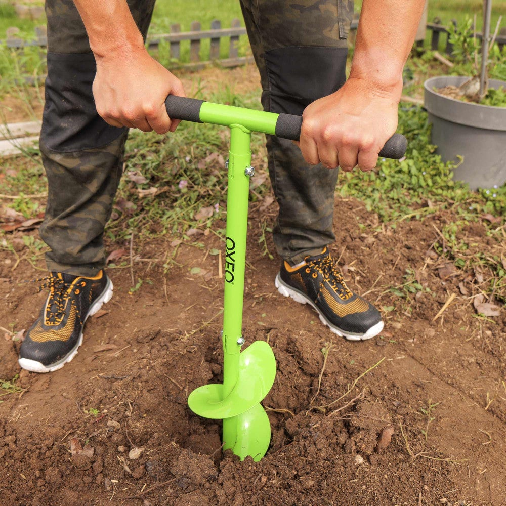 Tarière Manuelle diamètre 150mm - Poignée en caoutchouc - pour Creuser des Trous, Planter des Arbres et Installer des Clôtures - 5