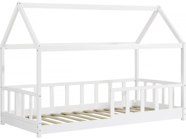 Cama Cabaña Infantil De Madera De Pino Natural | Con 2 Cajones Para Juguetes | 90x190 Cm, Fácil De Montar