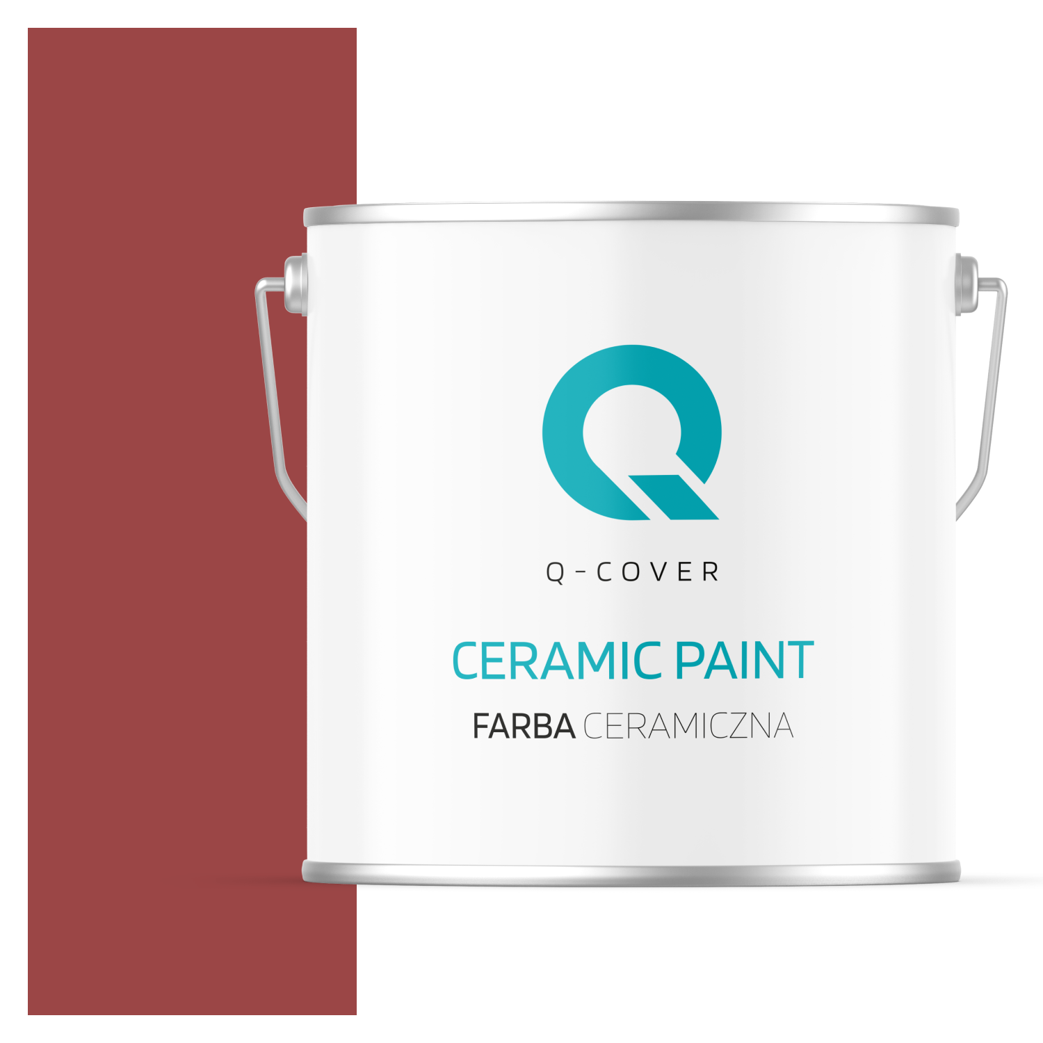 Farba Ceramiczna Do Ścian i Sufitów Q-Cover Czerwony ciemny H3412 Głęboki Mat 5L
