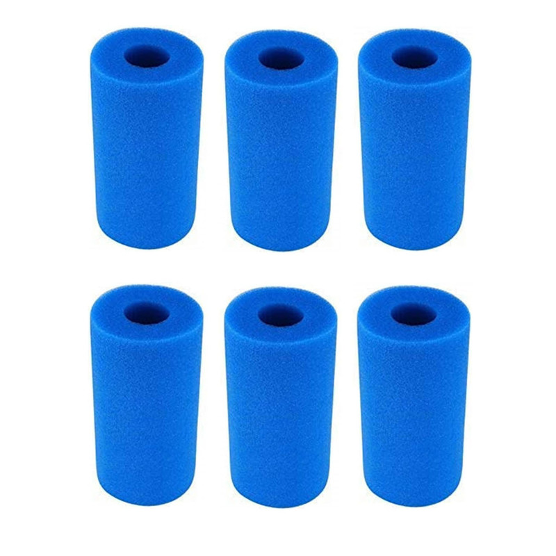 6 sztuk gąbek filtracyjnych typu A, filtr piankowy do spa, pianka filtracyjna do basenu, wkład piankowy, wielokrotnego użytku i zmywalny