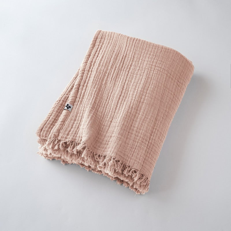 Plaid à franges 