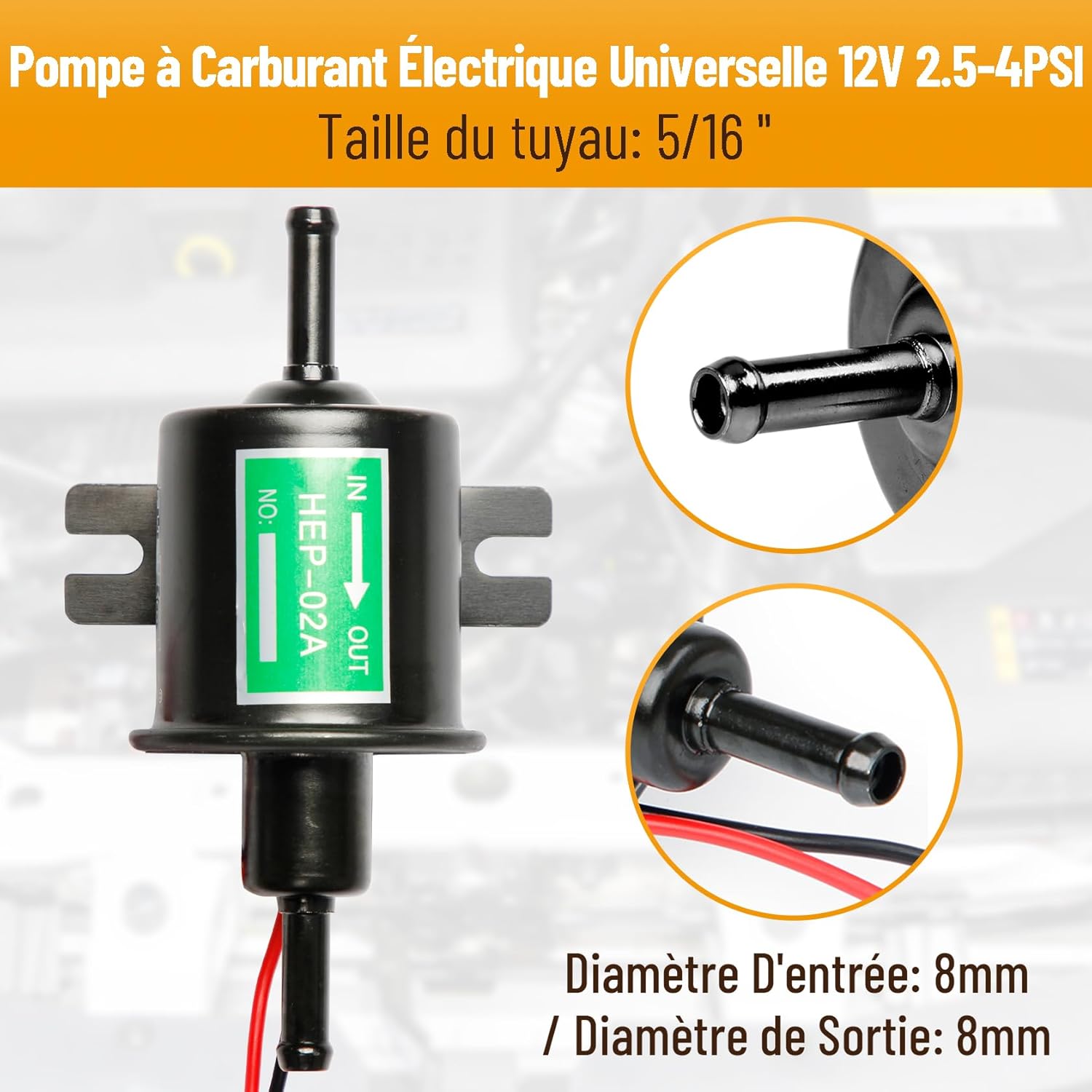 Pompe à Essence électrique 12V - Universelle Pour Transfert De Carburant - Neuf Sous Emballage