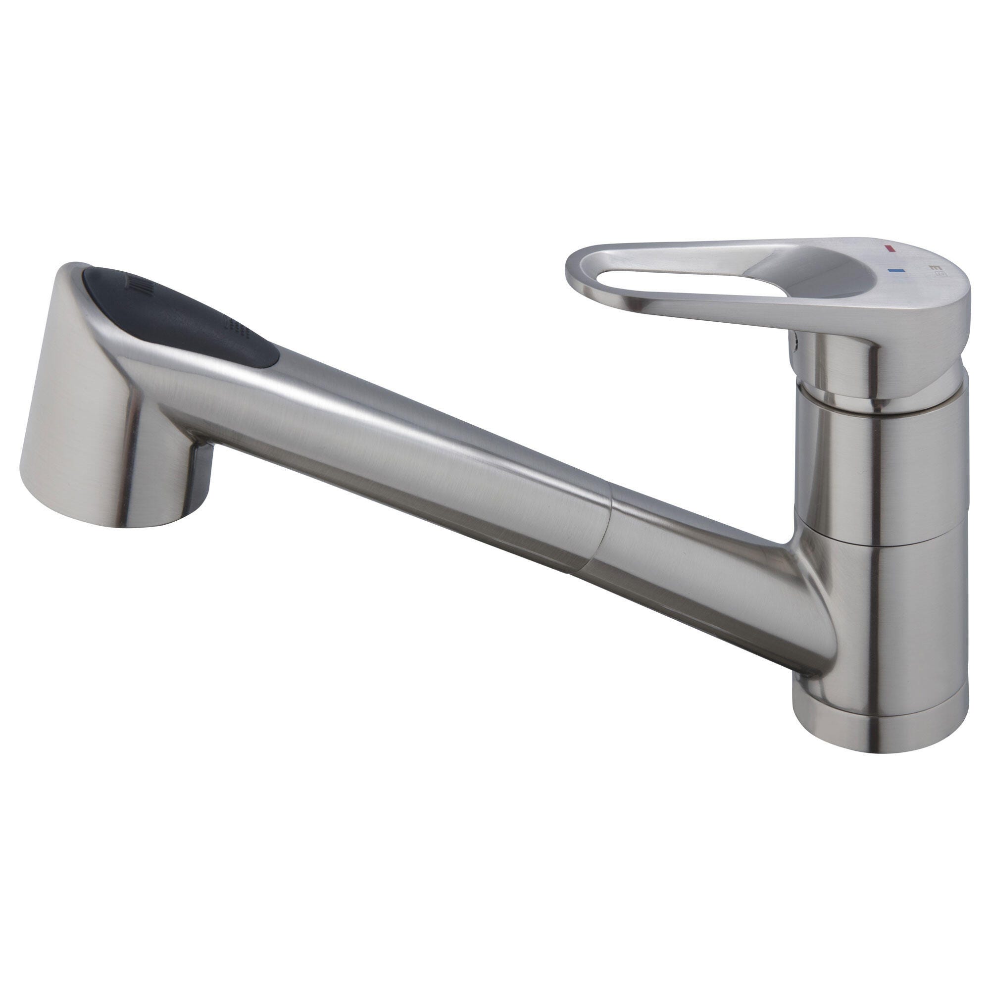 Bateria kuchenna z wyciąganą wylewką, stal matowa ESSEBAGNO Embla