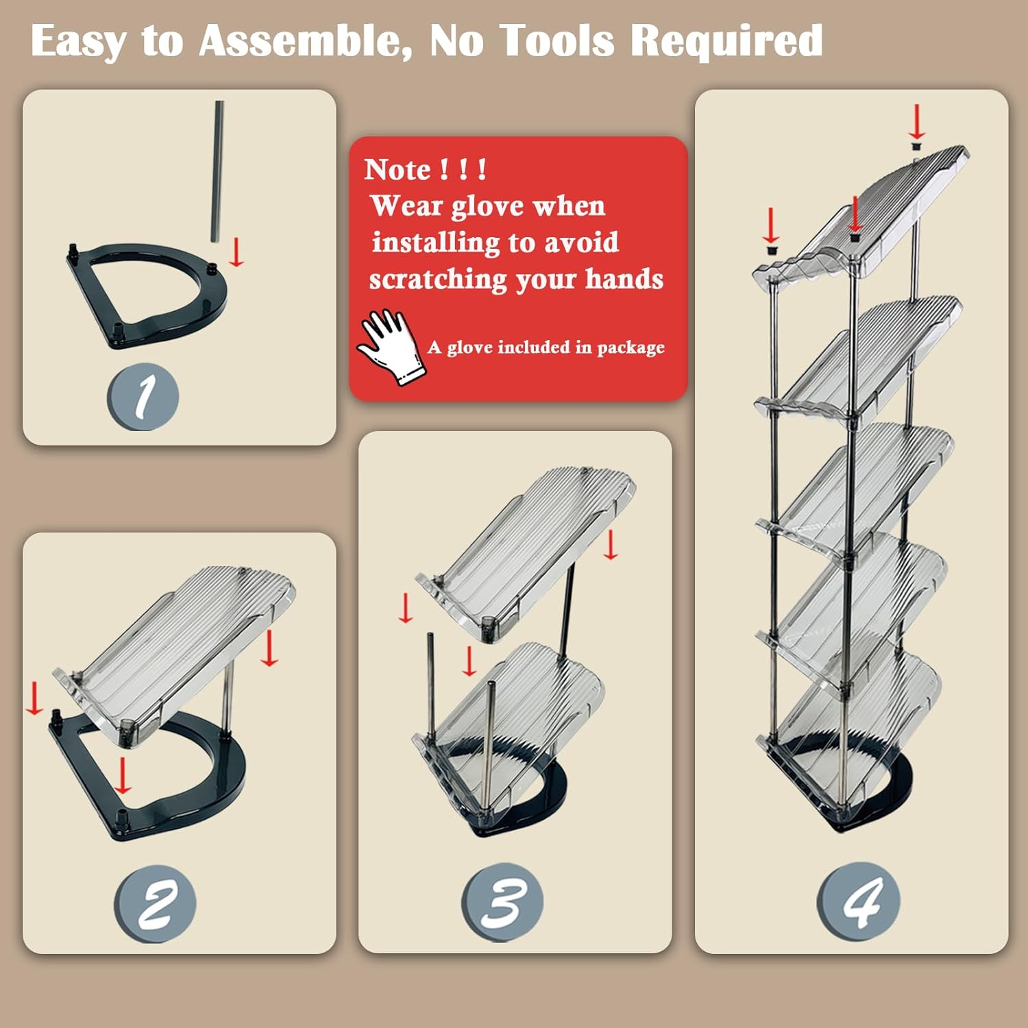 Scarpiera a 5 ripiani, scarpiera stretta salvaspazio, scarpiera per ingresso, organizer per scarpe, scarpiera - 5