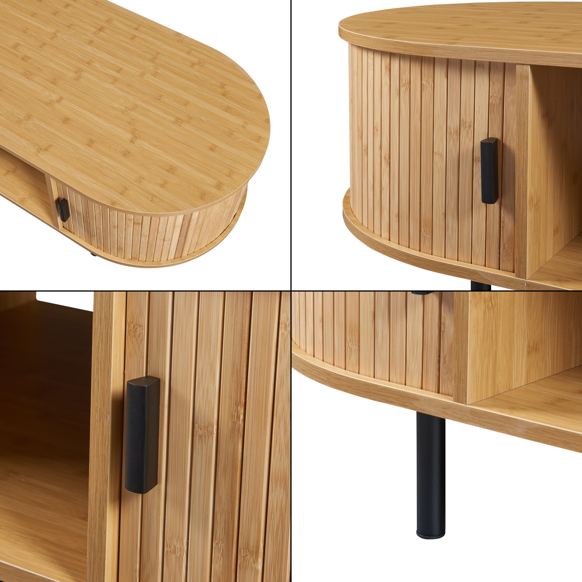 Table basse Tvedestrand 120 x 55 x 40 cm naturel noir [en.casa] - 7