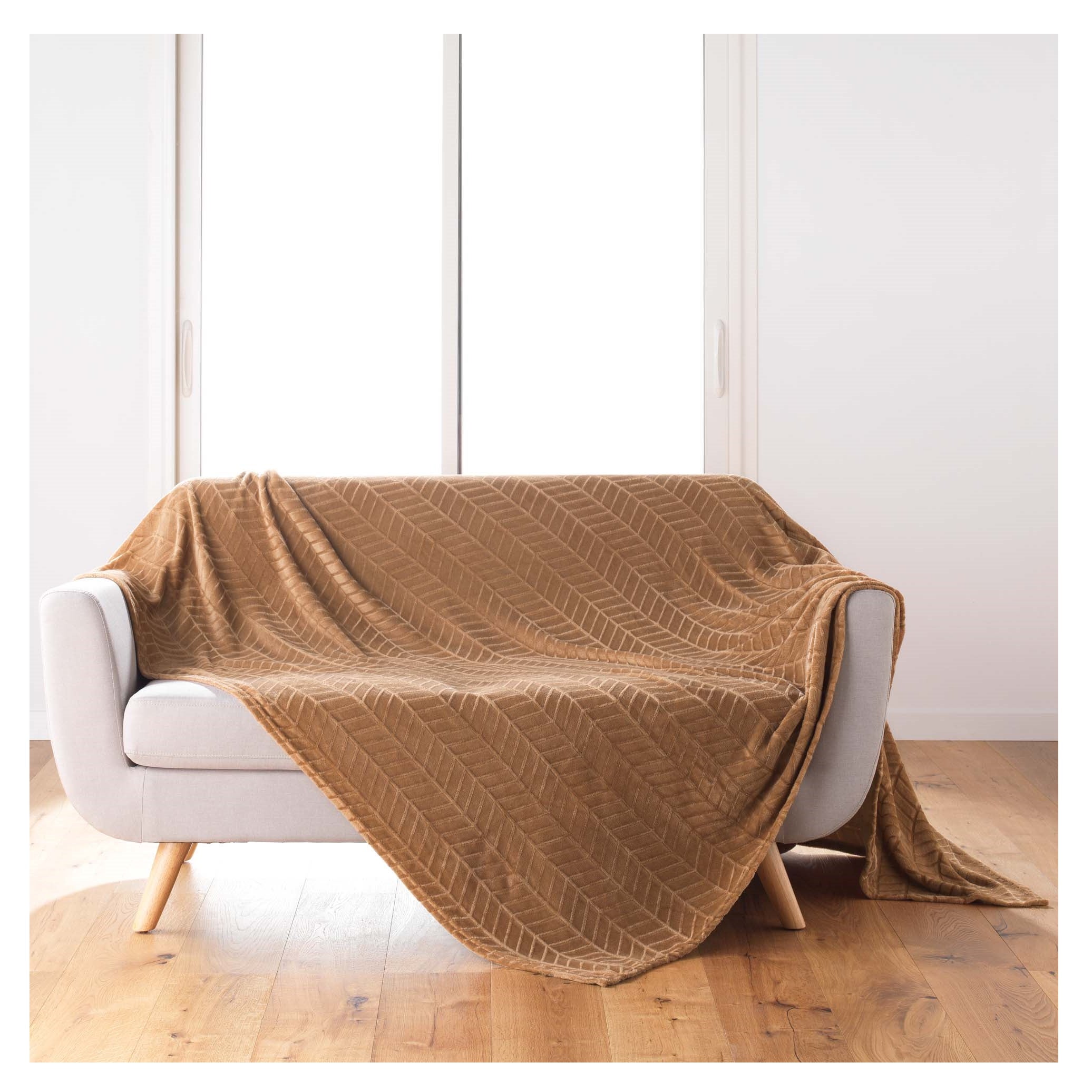 Douceur d' Interno Plaid, Poliestere, Chocó, 220 x 180 cm