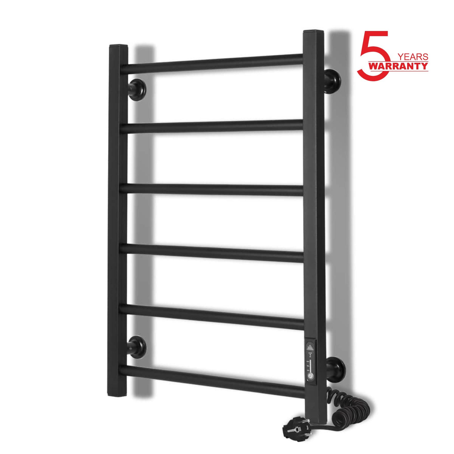 Grzejnik łazienkowy elektryczny ALFA 400x600 z minutnikiem ECO, 95W, Czarny