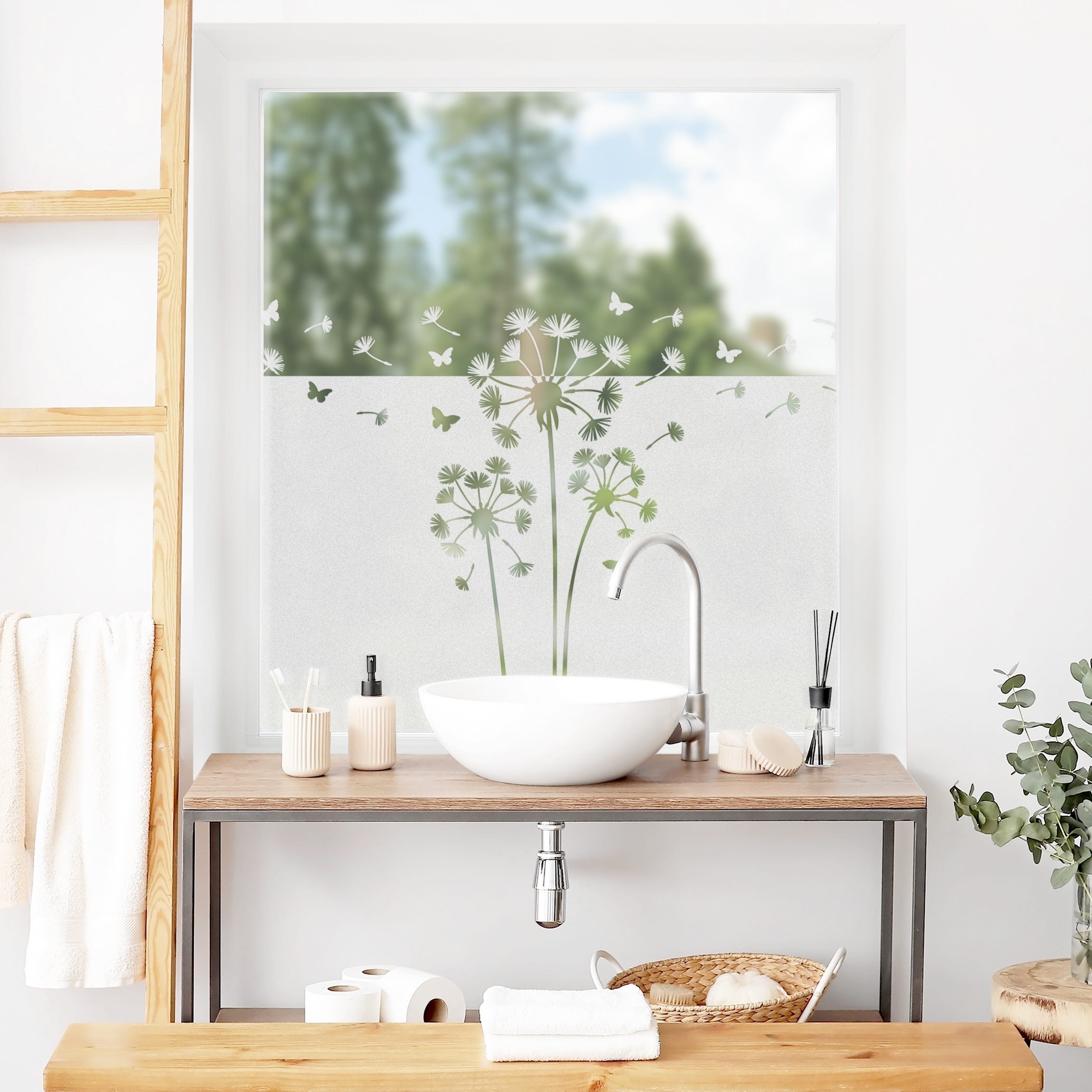 Pellicola per vetri 120 x 180 cm Pellicola adesiva vetri Pellicola elettrostatica per vetri satinata 55 Cucina Camera da letto Bagno - 4