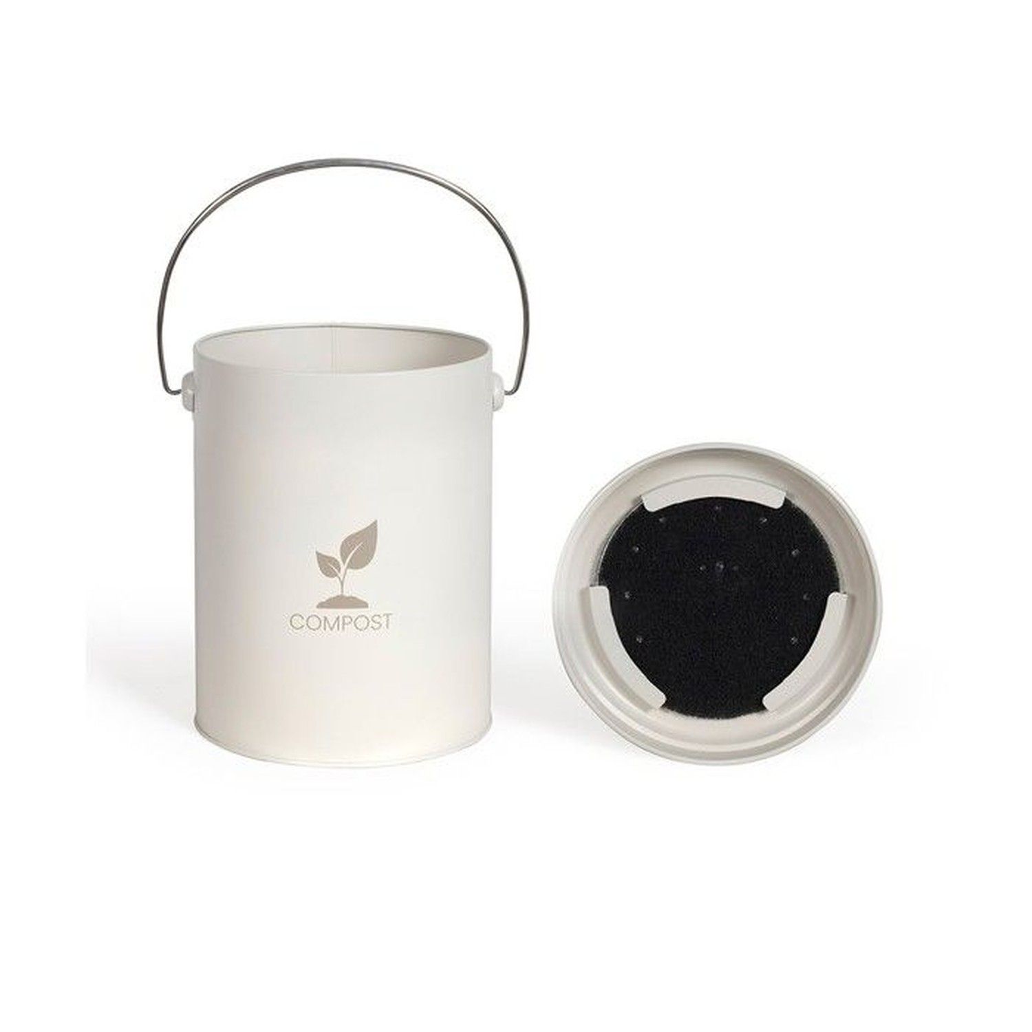 Seau à compost de cuisine crème 6l - Livoo MES154C - 4