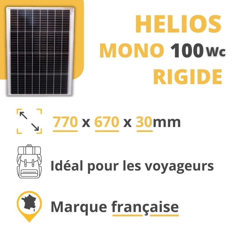 Kit Solaire Rigide 100W + Batterie - Camping Car / Tiny House - 2