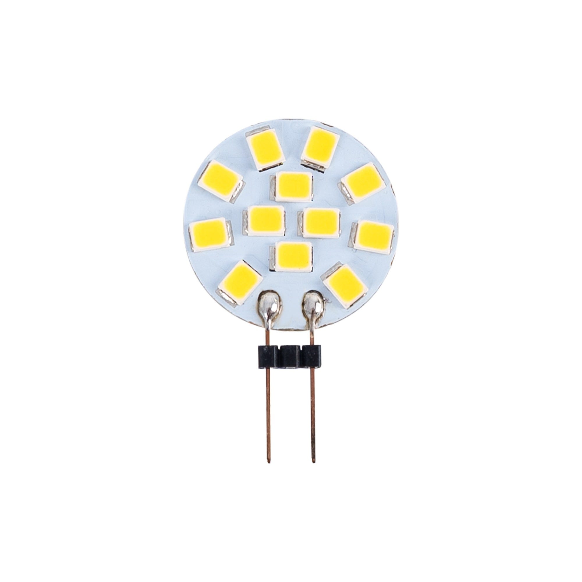 Pin Flyer Bombilla LED G4 bi-pin circular plana 12V AC/DC - 2W - Blanco Neutro ...