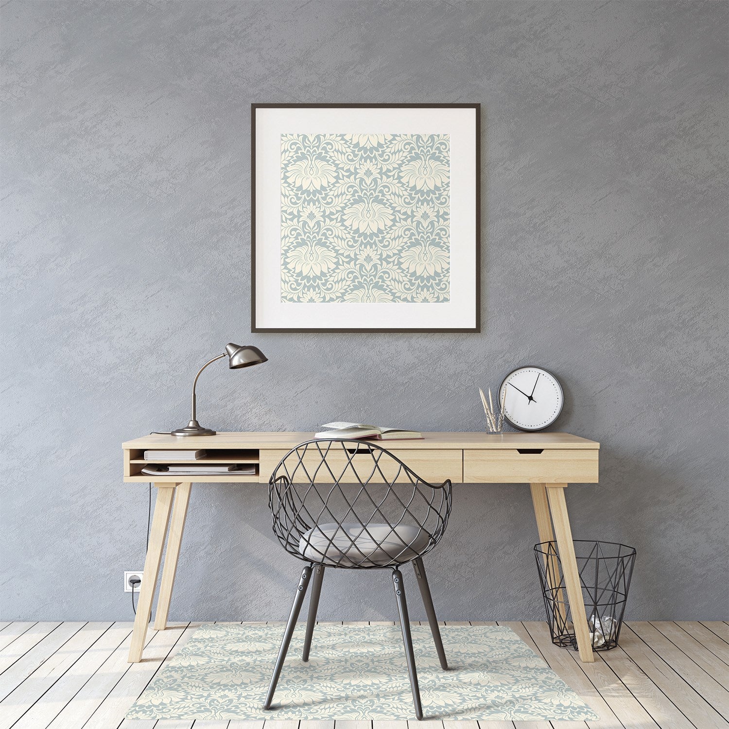 Mata pod krzesło obrotowe, Wzór trójkątów geometryczne bryły 3D 140x100 cm – Tulup - 3
