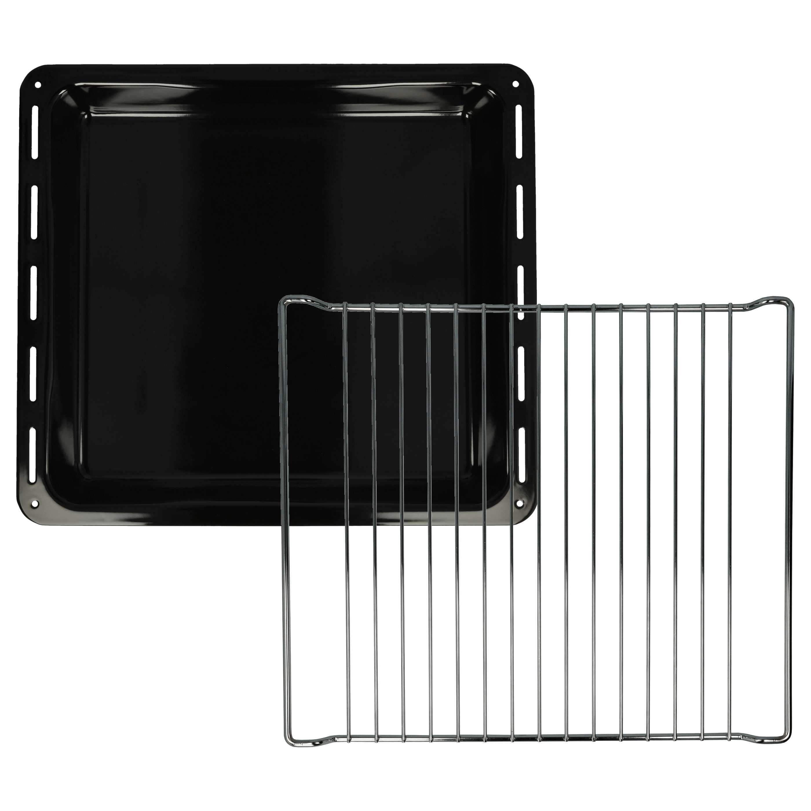 vhbw 1x teglia da forno, 1x griglia (set da 2pz.) compatibile con AEG