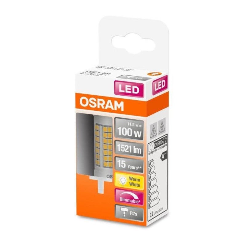 Lampadina LED Osram SUPERSTAR, luce bianca calda 2700 K, 11,5 W, attacco R7s E - 6