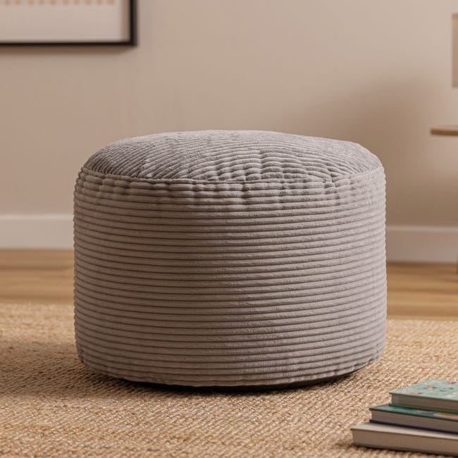 Pouf poggiapiedi rotondo in velluto a coste marrone moka Milano | Maisons du Monde Pouf poggiapiedi rotondo in velluto a coste marrone moka Milano | Maisons du Monde