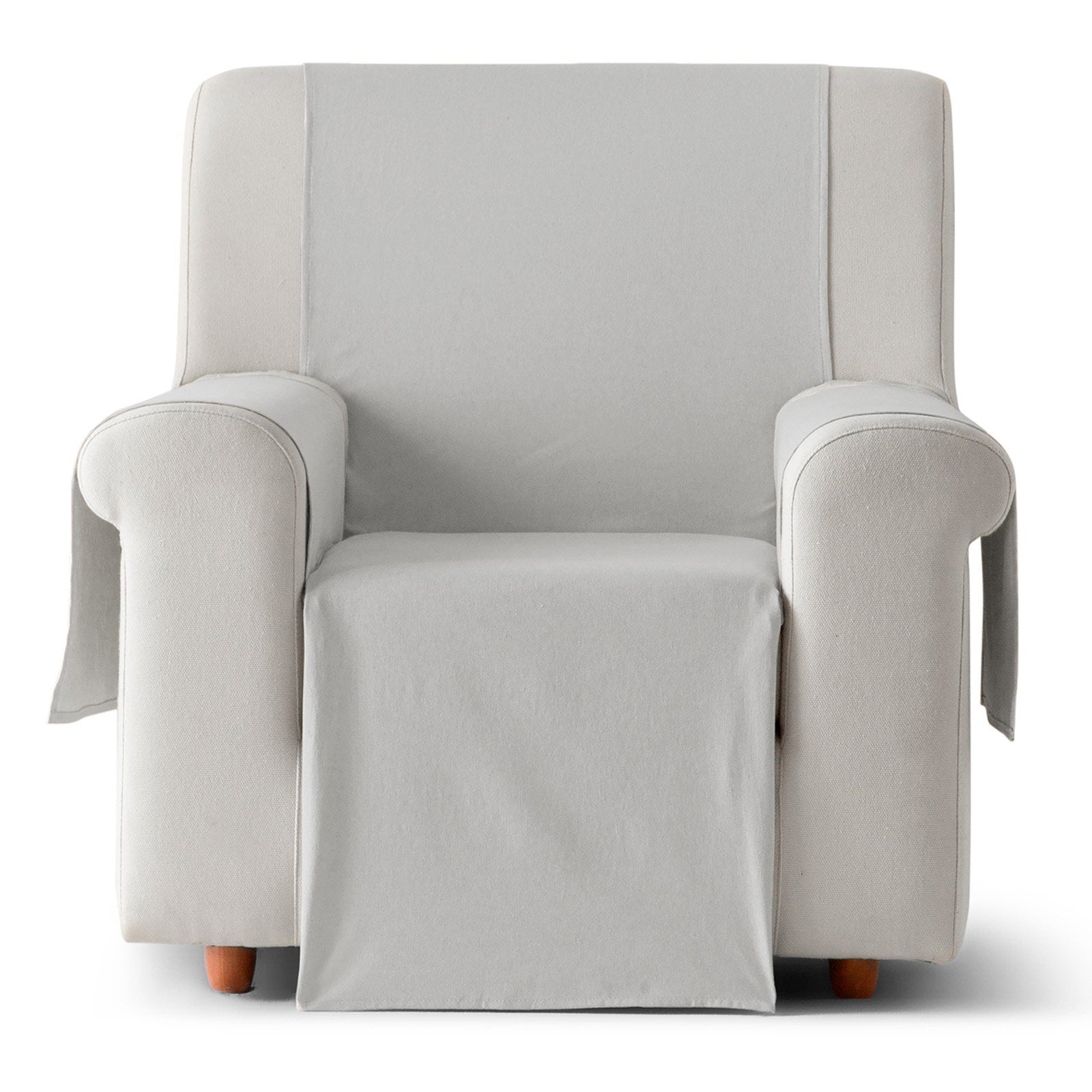 Copripoltrona Reclinabile Fashionable In Lino Italiano - Grigio Chiaro, Unica Taglia Adatta A Tutte Le Poltrone Relax
