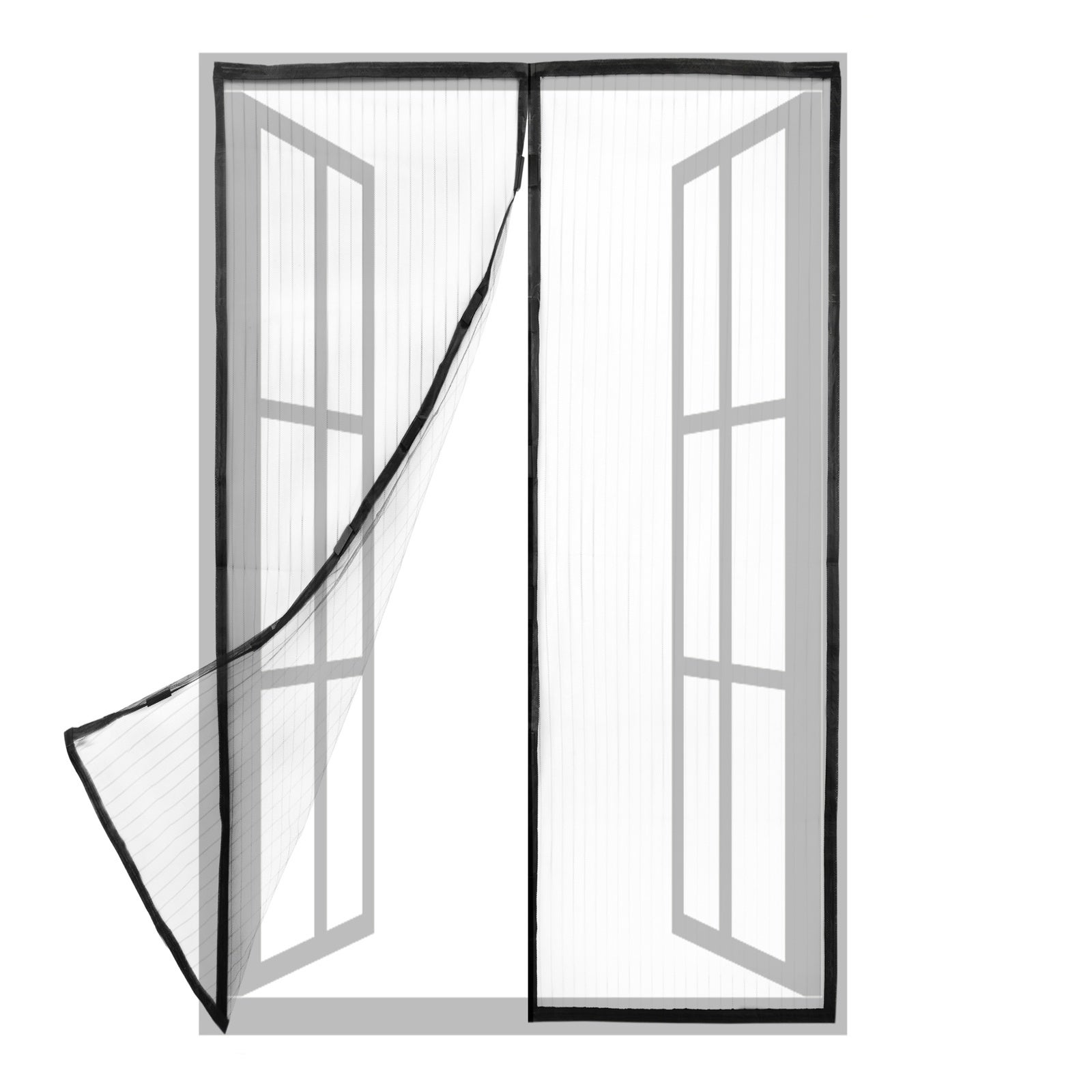 Zanzariera Magnetica Per Porta 90x265 Cm - Facile Installazione Senza Fori, Bianco - Foto 8