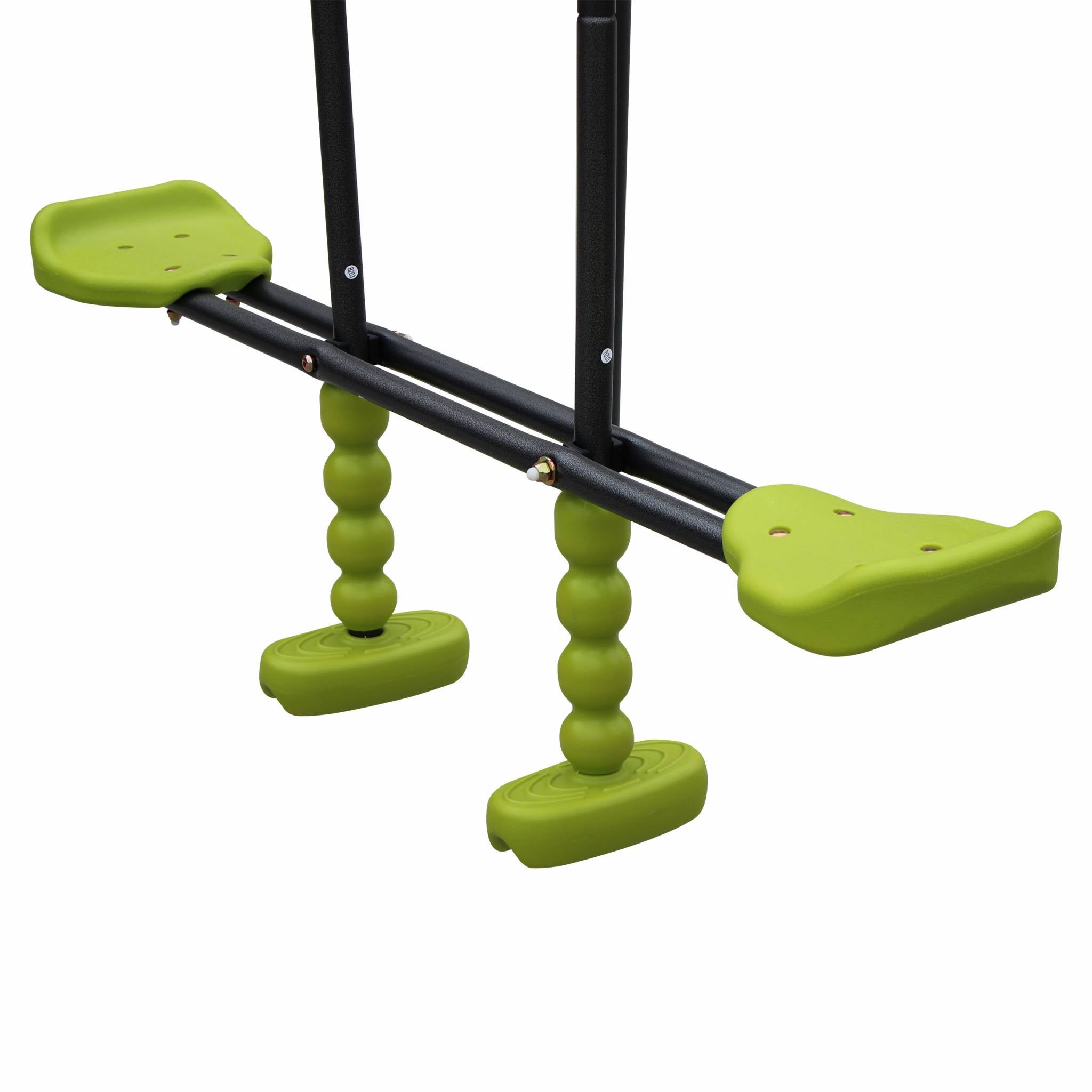 Balançoire 4 agrès Meltemi. portique 6 places avec 2 balançoires. 1 face à face et 1 nacelle. 223cm de hauteur. station - 4