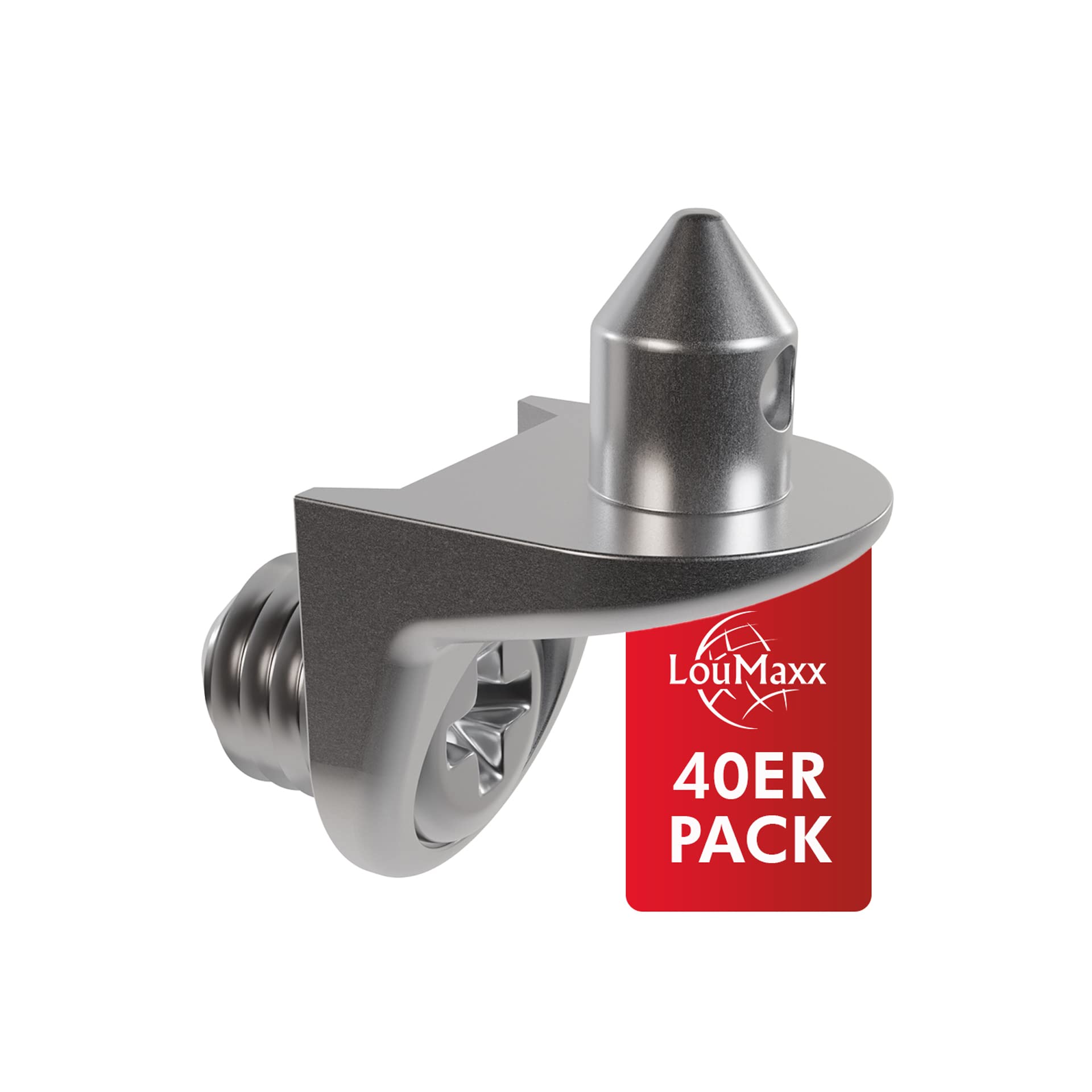 Reggipiano Angolare In Zama - Set 40 Pezzi, Per Mensole E Armadi, Foro 5mm - Foto 9