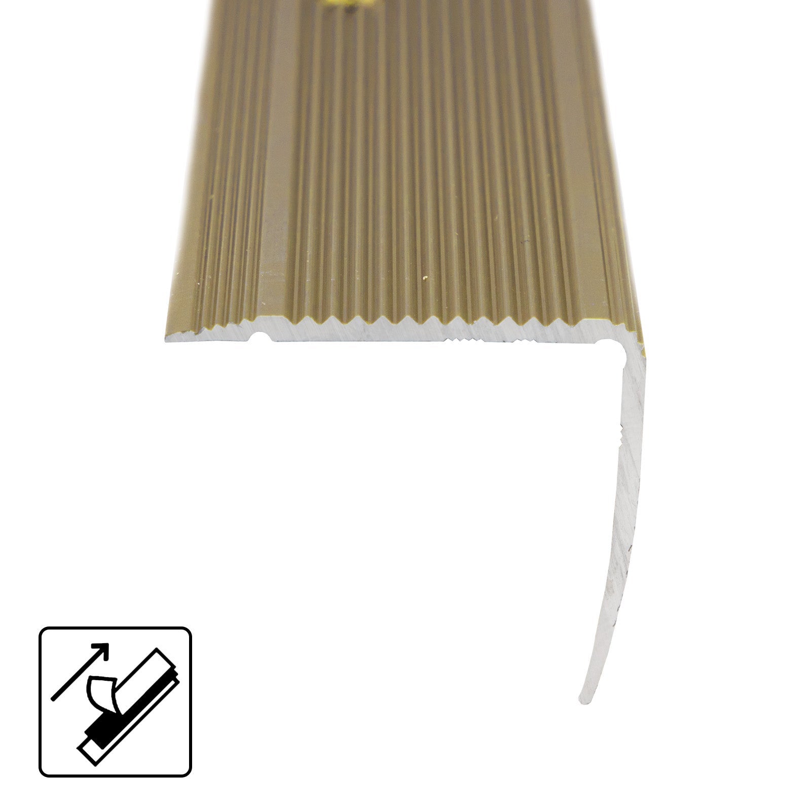 Stringa integrale, Forma: L 35 x 30 mm Lunghezza: 100 cm, Autoadesivo, Oro - 3