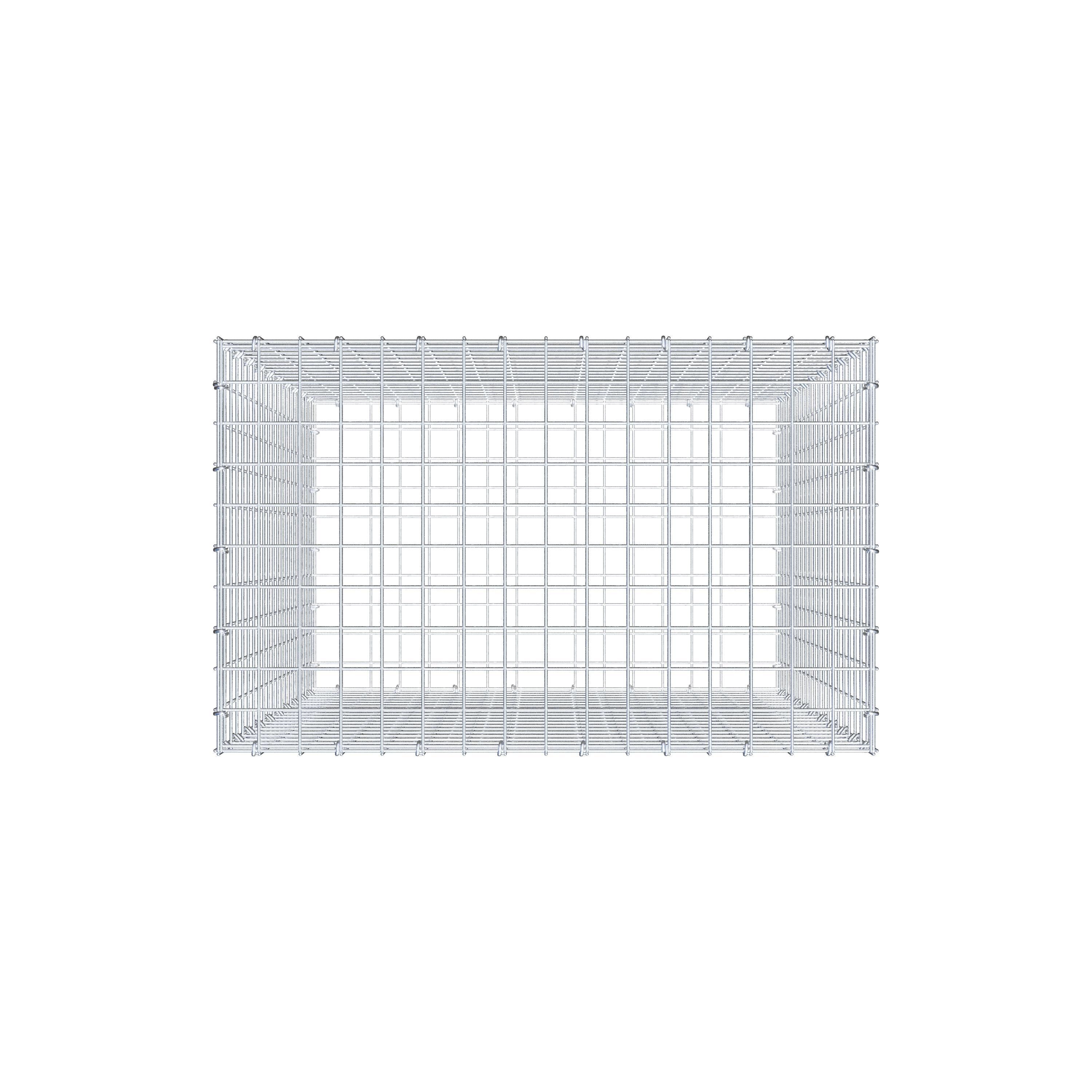Gavión de acero galvanizado 100x80x50cm (LxAxP), malla 5 x 5cm, Anillo en C, jaula metálica para muro o jardín - 8