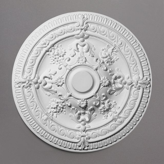 DECOSA Rosace Elena - Ø 62,5 cm - polystyrène - blanc - 1 pièce