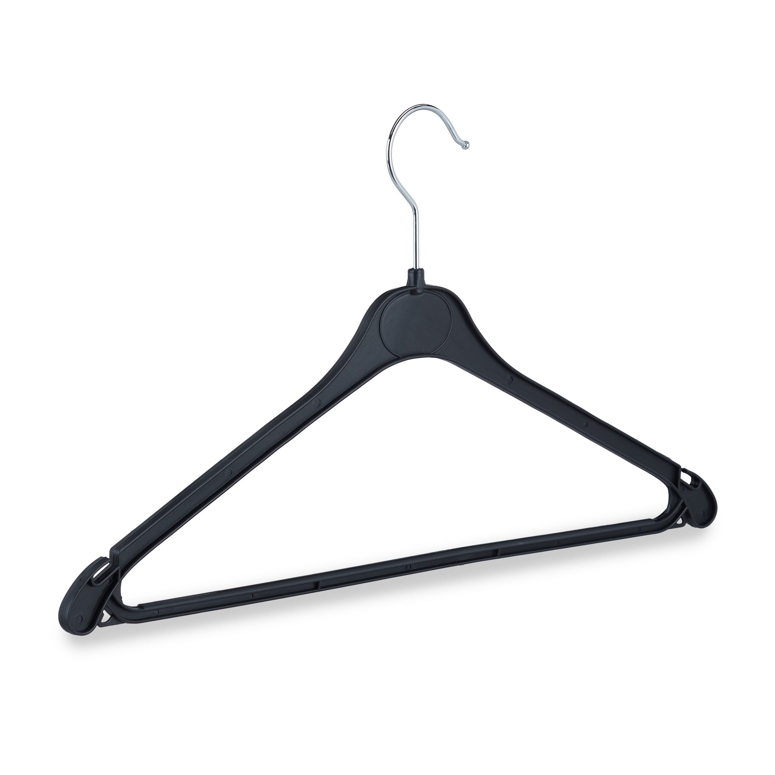 120x Cintres set cintre pantalon chemise jupe porte-cravate cintre plastique crochet rotatif, noir - 7
