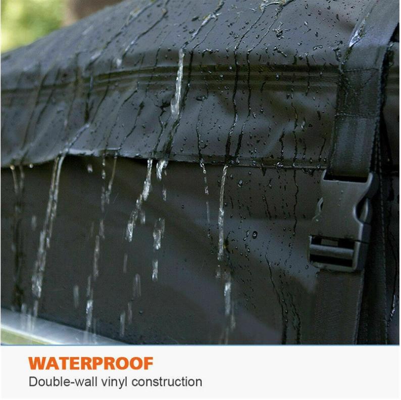 Sac de Toit 425L 420D pour Voiture, Sac de Voyage Résistant à l'Eau avec Bordures Orange, Antidérapant, Protection UV et Tous Temps - 2