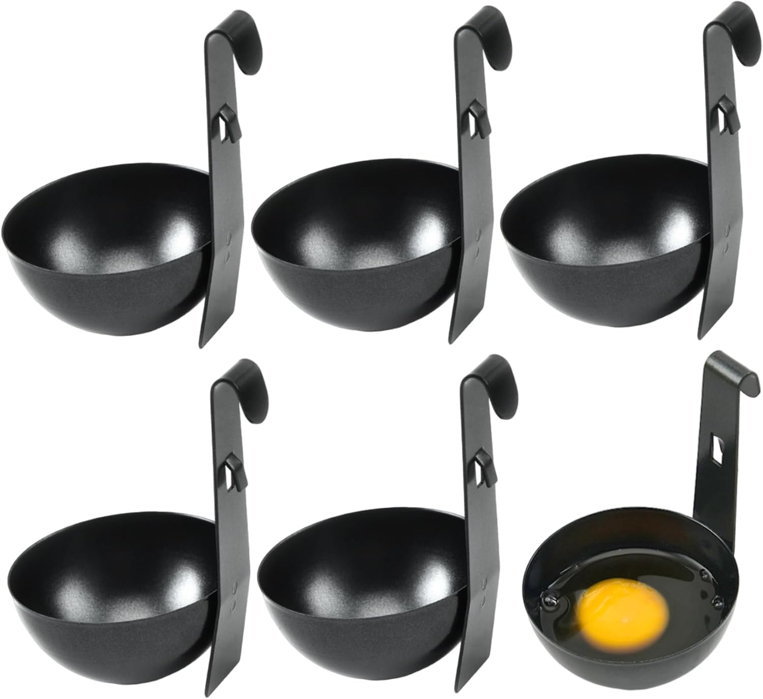 Naczynie do gotowania jajek w koszulkach, 6 metalowych kubków do gotowania jajek w koszulkach, przybory kuchenne do łatwego gotowania idealnych jajek