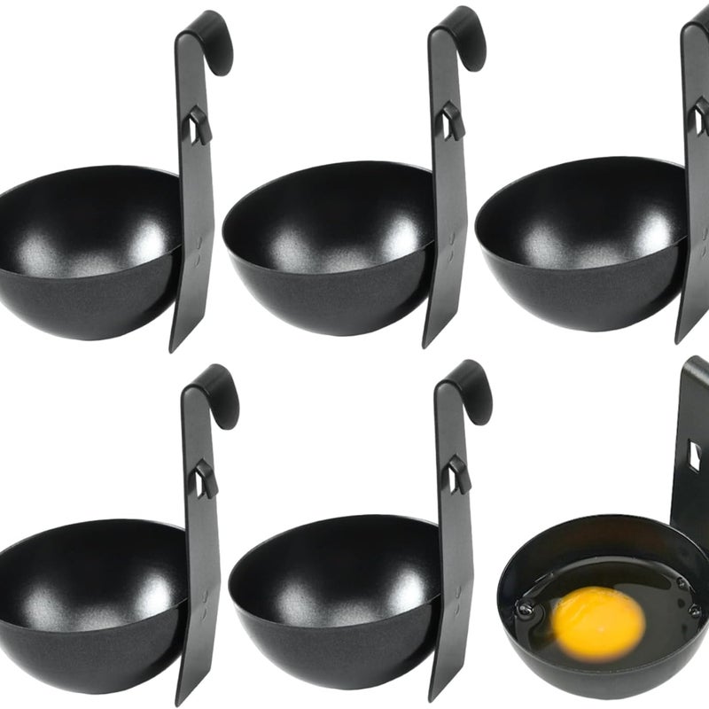 Naczynie do gotowania jajek w koszulkach, 6 metalowych kubków do gotowania jajek w koszulkach, przybory kuchenne do łatwego gotowania idealnych jajek