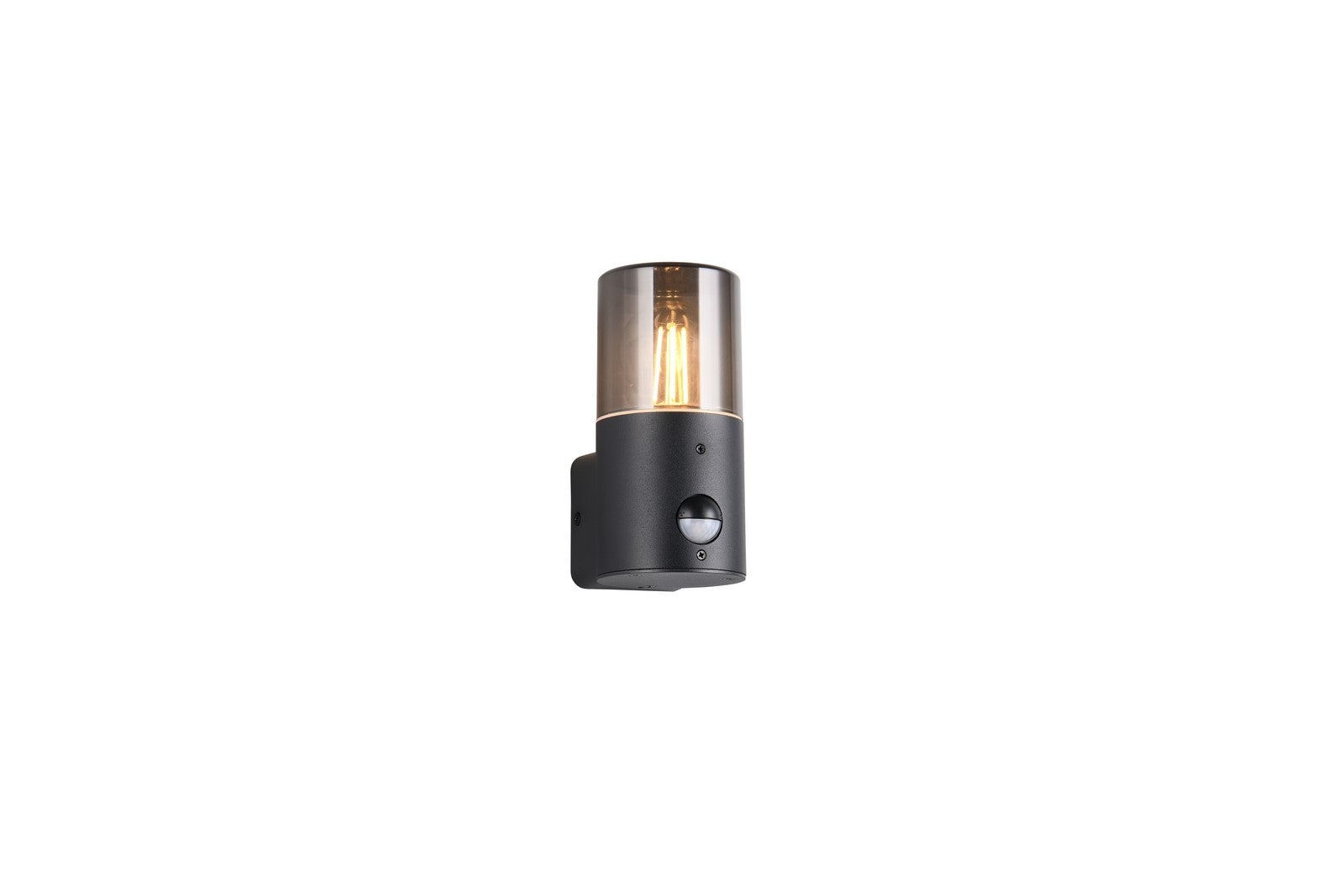 Kinkiet zewnętrzny z czujnikiem ruchu HOOSIC czarny 1xE27x28W aluminium wym:17,5x8,5x10cm IP44 Trio