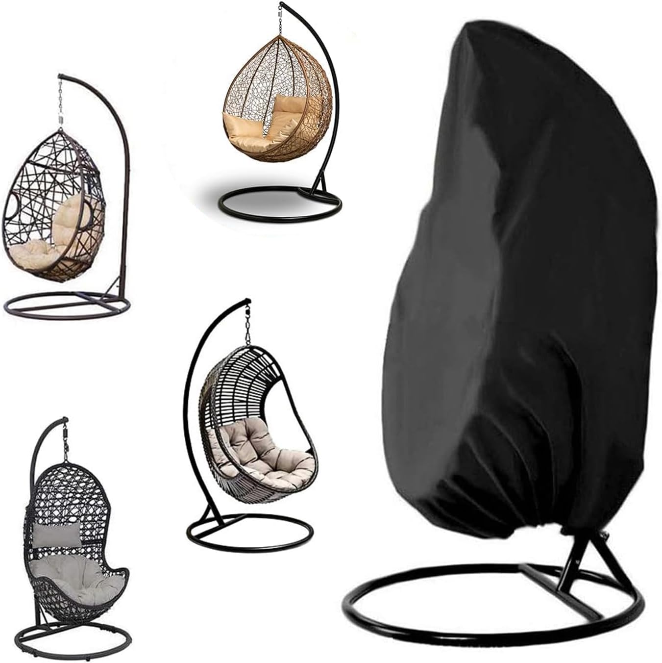Housse de Fauteuil Suspendu Jardin Rotin Osier Fauteuil Suspendu ...