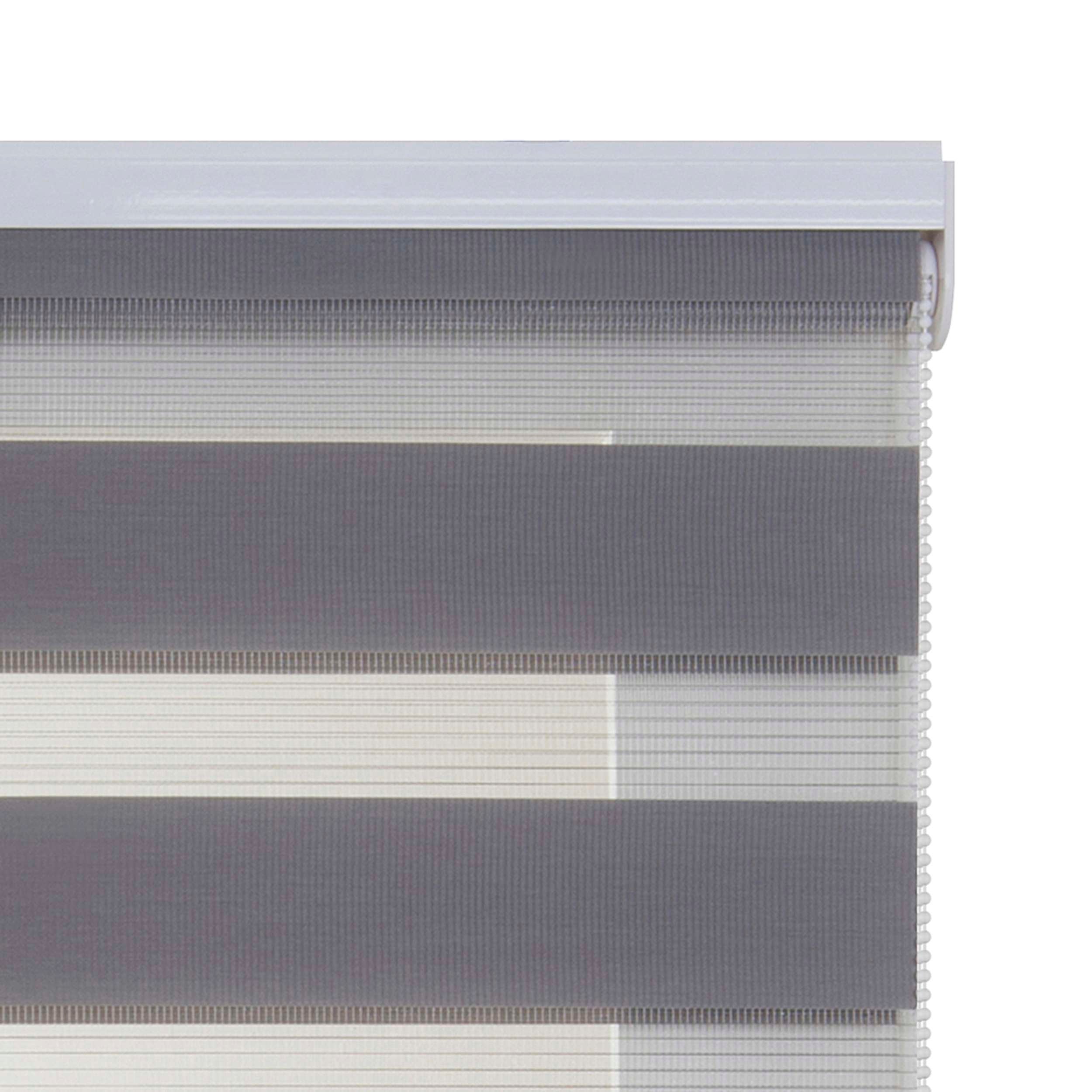 Estore de rolo Dia/Noite Estore de rolo duplo em tecido Prata, 80 x 180 cm - 3