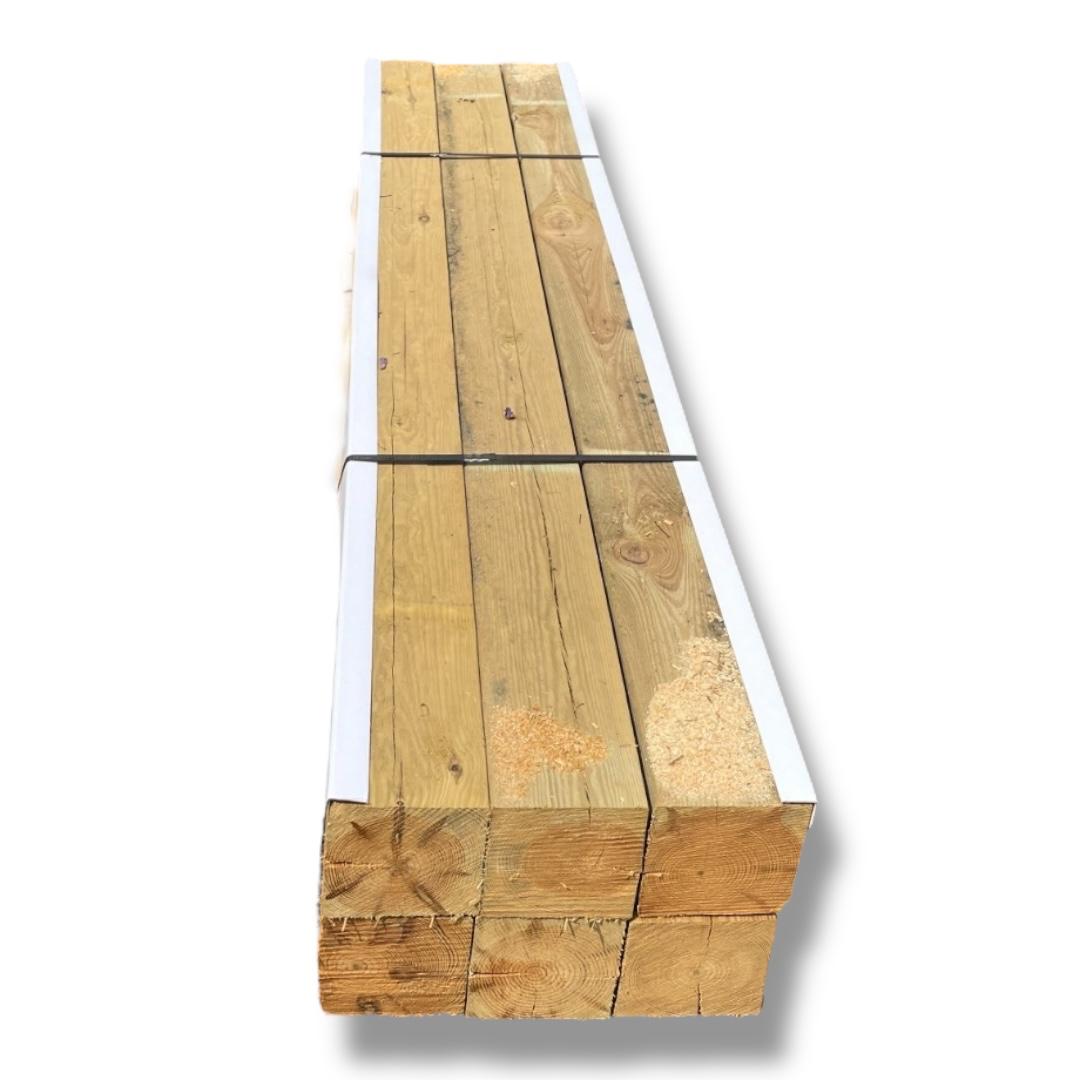 Pack de 6 poteaux (poutre) en bois de pin traité 12x12x200 cm - 2