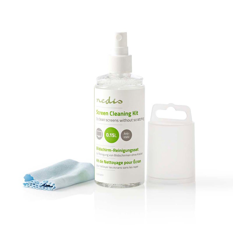 Kit Nettoyage écrans AVlink - Solution 50ml + Chiffon Microfibre + Brosse