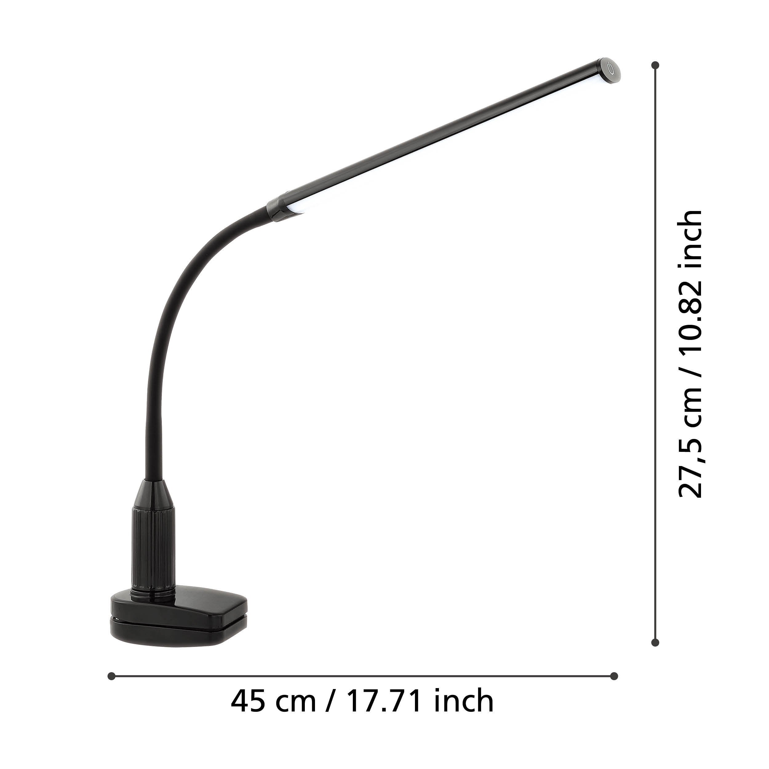 Luminaire à pince LAROA LED 4,2W en matière synthétique noir 450x65x275mm - 4