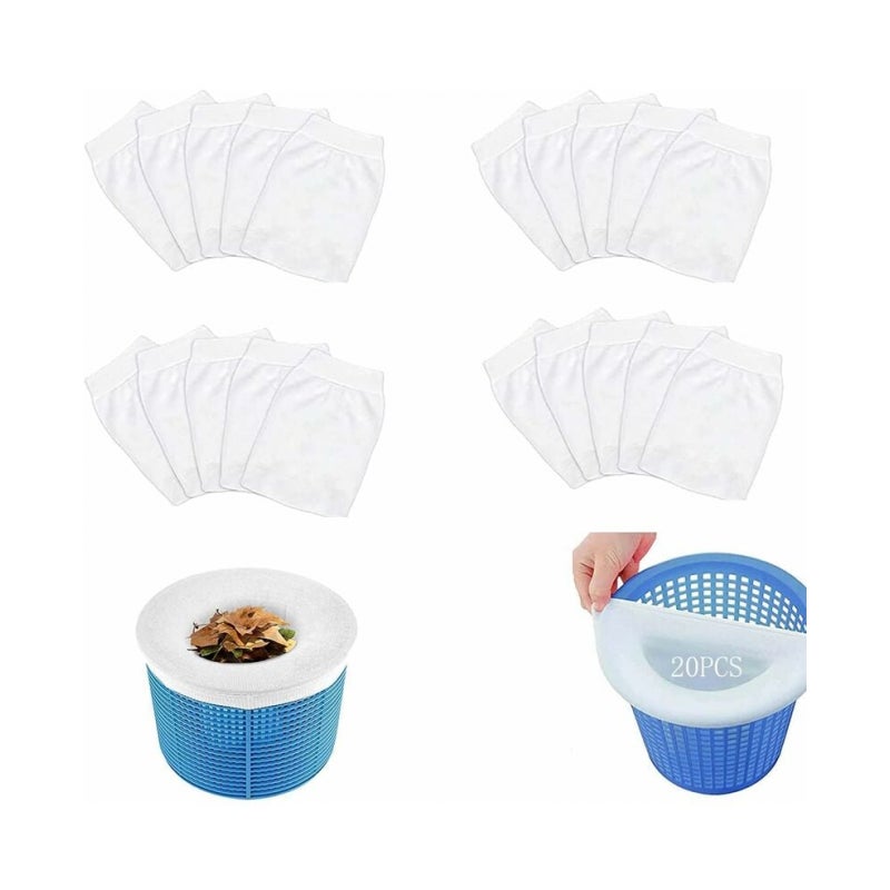 Filtr do skimmera basenowego, 20 sztuk skarpet do skimmera basenowego, skarpety do skimmera basenowego