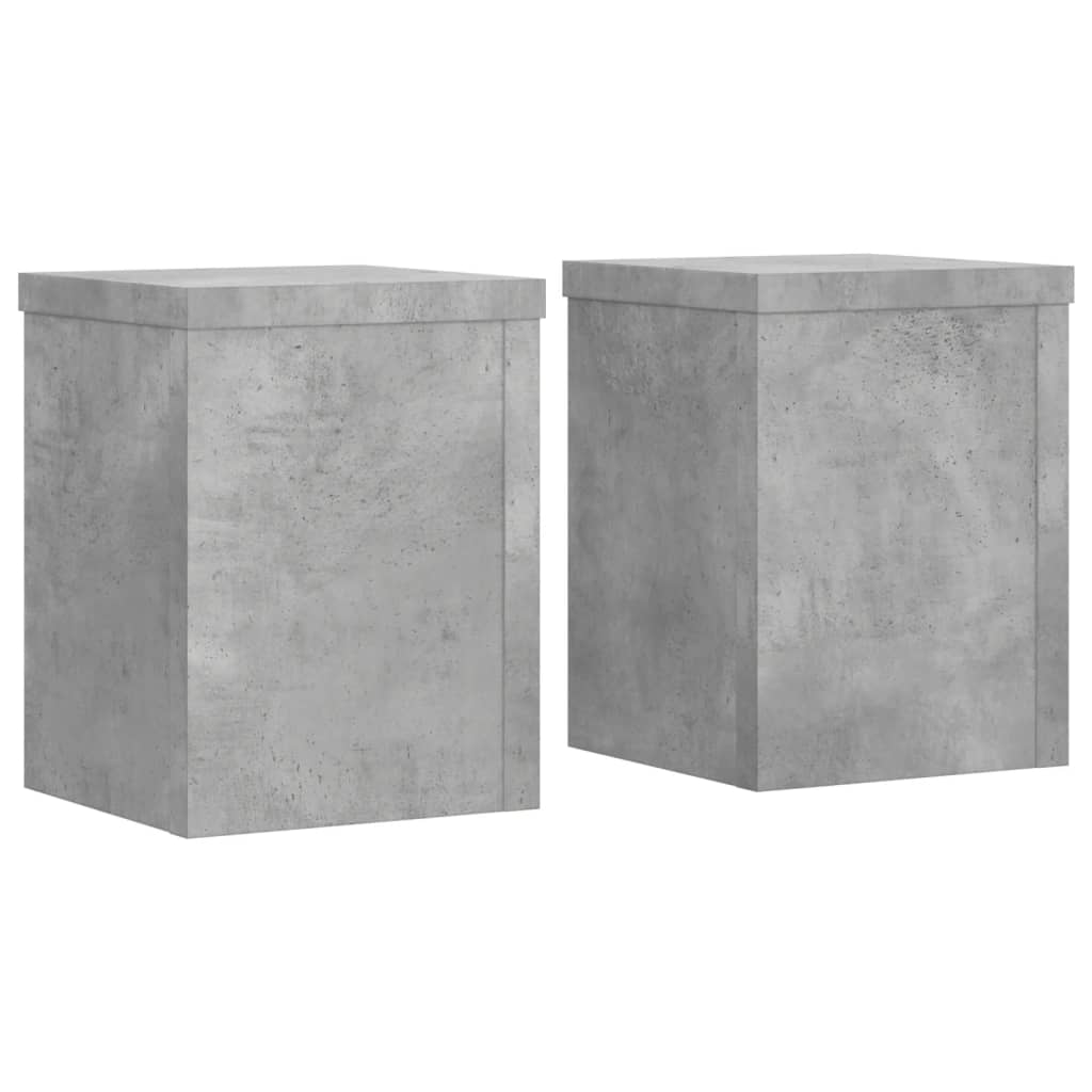 Supports pour plantes, 2 pièces, gris béton, 15 x 15 x 20 cm - 2