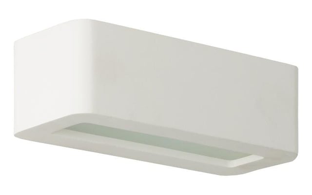 Kinkiet ścienny Aron Bia biały 1xG9x40W wym: 8 x 22 x 22 cm ceramika / gips IP20 Lampex