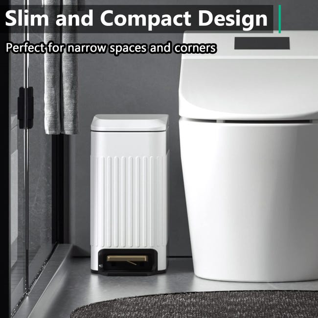 Gaethra 2 Cestino Bagno Pattumiera, Cestino Spazzatura Bagno Piccola da 12 litri, 3 Modalità di Funzionamento, Cestino Intelligente Silenzioso e Impermeabile, per Cucina, Ufficio, Soggiorno Gaethra 2 Cestino Bagno Pattumiera, Cestino Spazzatura Bagno Piccola da 12 litri, 3 Modalità di Funzionamento, Cestino Intelligente Silenzioso e Impermeabile, per Cucina, Ufficio, Soggiorno
